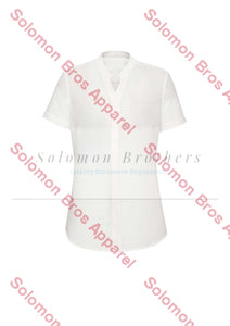 Elise Womens Plain Short Sleeve Blouse - Solomon Brothers Apparel