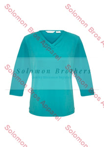 Emma Ladies 3/4 Sleeve Top - Solomon Brothers Apparel