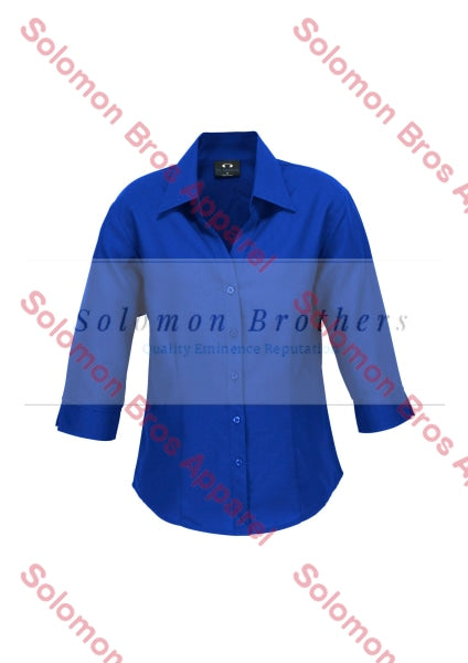 Haven Ladies 3/4 Sleeve Blouse Electric Blue - Solomon Brothers Apparel