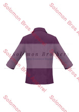 Load image into Gallery viewer, Haven Ladies 3/4 Sleeve Blouse Grape - Solomon Brothers Apparel
