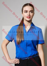 Load image into Gallery viewer, Haven Ladies Short Sleeve Blouse - Solomon Brothers Apparel
