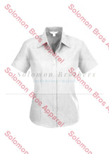 Load image into Gallery viewer, Haven Ladies Short Sleeve Blouse White - Solomon Brothers Apparel
