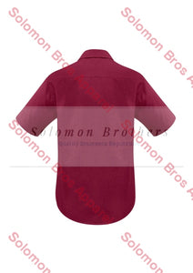 Haven Mens Short Sleeve Shirt Cherry - Solomon Brothers Apparel