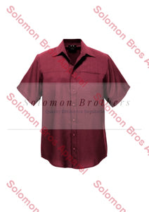 Haven Mens Short Sleeve Shirt Cherry - Solomon Brothers Apparel