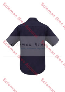 Haven Mens Short Sleeve Shirt Navy - Solomon Brothers Apparel