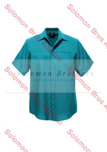 Load image into Gallery viewer, Haven Mens Short Sleeve Shirt Teal - Solomon Brothers Apparel
