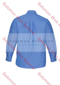 Heringbone Wrinkle Free Mens Long Sleeve Shirt - Solomon Brothers Apparel
