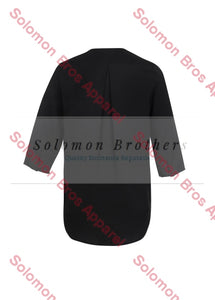 Laura Ladies 3/4 Sleeve Longline Blouse - Solomon Brothers Apparel