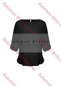 Megan Ladies Boatneck Long Sleeve Blouse - Solomon Brothers Apparel