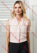 Load image into Gallery viewer, Megan Ladies Sleeveless Blouse - Solomon Brothers Apparel
