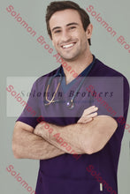 Load image into Gallery viewer, Mens Cotton Rich V-Neck Scrub Top - Solomon Brothers Apparel
