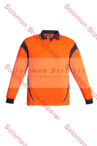Mens Hi Vis Aztec L/S Polo - Solomon Brothers Apparel