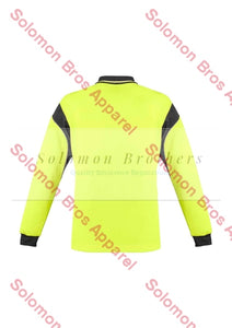 Mens Hi Vis Aztec L/S Polo - Solomon Brothers Apparel