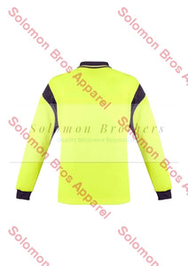 Mens Hi Vis Aztec L/S Polo - Solomon Brothers Apparel