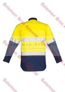 Mens Hi Vis Closed Front L/S Hoop Taped Shirt - Solomon Brothers Apparel