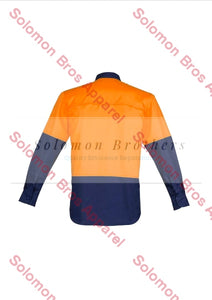 Mens Hi Vis Closed Front L/S Shirt - Solomon Brothers Apparel