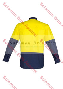 Mens Hi Vis Closed Front L/S Shirt - Solomon Brothers Apparel