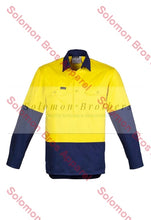 Load image into Gallery viewer, Mens Hi Vis Closed Front L/S Shirt - Solomon Brothers Apparel
