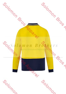 Mens Hi Vis Cotton L/S Polo - Solomon Brothers Apparel