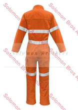 Load image into Gallery viewer, Mens Hi Vis Hoop Taped Red Flame Metatech Overall - Solomon Brothers Apparel
