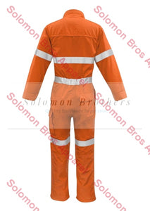 Mens Hi Vis Hoop Taped Red Flame Metatech Overall - Solomon Brothers Apparel