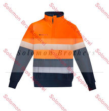 Load image into Gallery viewer, Mens Hi Vis HRC 2 Hoop Taped Orange Flame Brushed Fleece - Solomon Brothers Apparel
