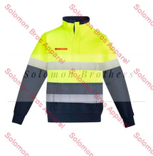 Load image into Gallery viewer, Mens Hi Vis HRC 2 Hoop Taped Orange Flame Brushed Fleece - Solomon Brothers Apparel
