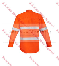 Load image into Gallery viewer, Mens Hi Vis HRC 2 Open Front Hoop Taped Orange Flame Shirt - Solomon Brothers Apparel

