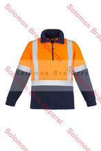 Load image into Gallery viewer, Mens Hi Vis Polar Fleece Half Zip Jumper - Shoulder Taped - Solomon Brothers Apparel
