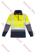 Load image into Gallery viewer, Mens Hi Vis Polar Fleece Half Zip Jumper - Shoulder Taped - Solomon Brothers Apparel
