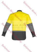 Load image into Gallery viewer, Mens Hi Vis Spliced Industrial L/S Shirt - Solomon Brothers Apparel
