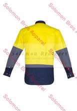 Load image into Gallery viewer, Mens Hi Vis Spliced Industrial L/S Shirt - Solomon Brothers Apparel
