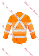 Load image into Gallery viewer, Mens Hi Vis X Back Taped Red Flame Metatech Shirt - Solomon Brothers Apparel
