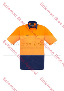 Mens Rugged Cooling Hi Vis Spliced S/S Shirt - Solomon Brothers Apparel