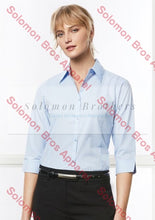 Load image into Gallery viewer, Mini Check Ladies 3/4 Sleeve Blouse - Solomon Brothers Apparel
