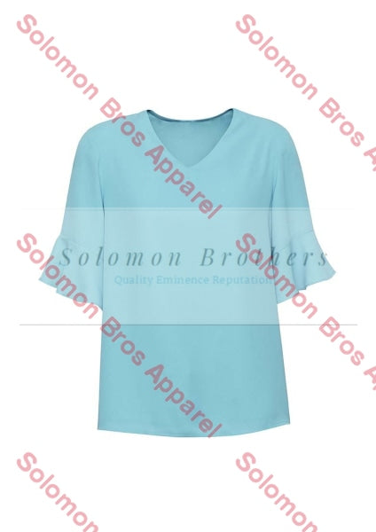 Olivia Womens Fluted Sleeve Blouse - Solomon Brothers Apparel