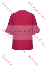 Load image into Gallery viewer, Olivia Womens Fluted Sleeve Blouse - Solomon Brothers Apparel
