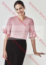 Load image into Gallery viewer, Olivia Womens Fluted Sleeve Blouse - Solomon Brothers Apparel
