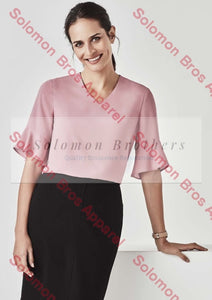 Olivia Womens Fluted Sleeve Blouse - Solomon Brothers Apparel
