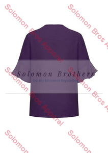 Olivia Womens Fluted Sleeve Blouse - Solomon Brothers Apparel