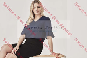 Olivia Womens Fluted Sleeve Blouse - Solomon Brothers Apparel