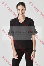 Load image into Gallery viewer, Olivia Womens Fluted Sleeve Blouse - Solomon Brothers Apparel
