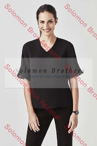 Olivia Womens Fluted Sleeve Blouse - Solomon Brothers Apparel