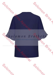 Olivia Womens Fluted Sleeve Blouse - Solomon Brothers Apparel