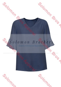 Olivia Womens Fluted Sleeve Blouse - Solomon Brothers Apparel