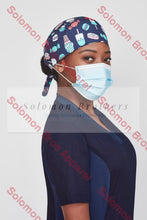 Load image into Gallery viewer, Printed Unisex Scrub Cap Health &amp; Beauty
