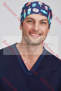 Printed Unisex Scrub Cap Health & Beauty