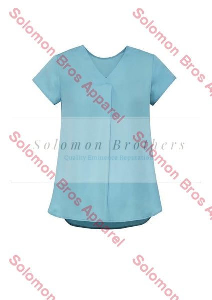 Rainbow Womens V-Neck Pleat Blouse - Solomon Brothers Apparel