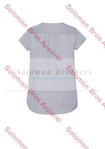 Rainbow Womens V-Neck Pleat Blouse - Solomon Brothers Apparel