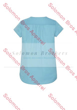 Load image into Gallery viewer, Rainbow Womens V-Neck Pleat Blouse - Solomon Brothers Apparel
